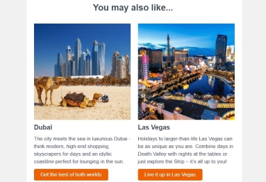 Personalized offer recommendations in Travel Supermarket's automated email campaign